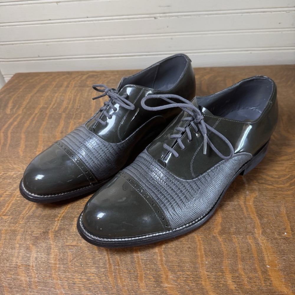 Stacy Baldwin Men's Black Cap Toe Oxford Dress Shoes US 9 EE